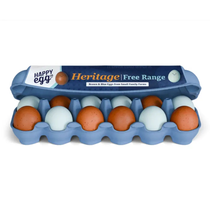 Happy Egg Heritage Free Range Blue & Brown Grade A Medium Eggs