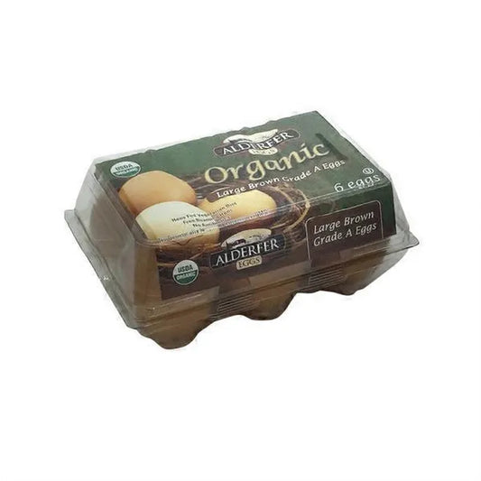 Alderfer Organic Large Brown Eggs 6Ct