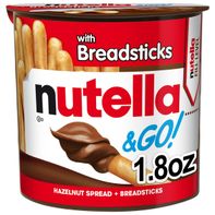 Nutella & Go Snack Packs, Chocolate Hazelnut Spread with Breadsticks, Bulk Snacks for Kids