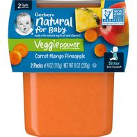 Gerber Baby Food Carrot Mango Pineapple Tubs