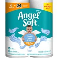 Angel Soft Bathroom Tissue, Scented, with Fresh Linen Scent, Mega Roll, 2-Ply