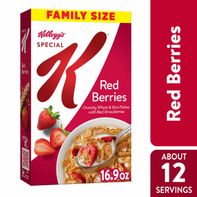 Kellogg’s Special K Breakfast Cereal, Family Breakfast, Made with Real Strawberries, Red Berries