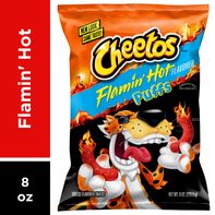 Cheetos Puffs Cheese Flavored Snacks Flamin' Hot Flavored