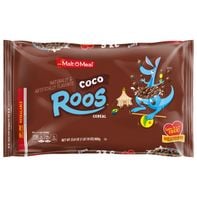 Malt-O-Meal Coco Roos Breakfast Cereal, Crunchy Chocolate Puff Cereal, Family Cereal Bag