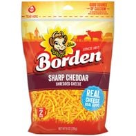 Borden Regular Shredded Cheese, Sharp Cheddar