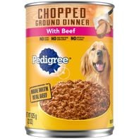 Pedigree Chopped Ground Dinner Adult Canned Wet Dog Food Beef