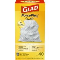 Glad Forceflex Tall Kitchen Drawstring Trash Bags, 13 Gallon