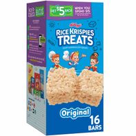 Kellogg's Rice Krispies Treats Crispy Marshmallow Squares, Kids Snacks, Snack Bars, Original