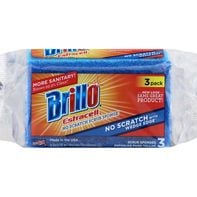 Brillo Scrub Sponge, No Scratch, Estracell, 3 Pack