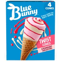 Blue Bunny Strawberry Cheesecake Twist Cones