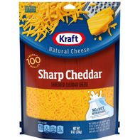 Kraft Sharp Cheddar Shredded Cheese, oz Bag