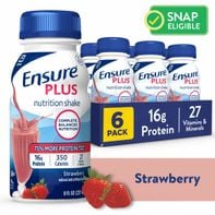 Ensure Plus Nutrition Shake Strawberry Ready-to-Drink Bottles