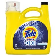 Tide Simply + Oxi Liquid Laundry Detergent, Refreshing Breeze, 74 loads