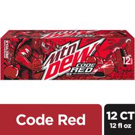 Mountain Dew Code Red Soda - Pack