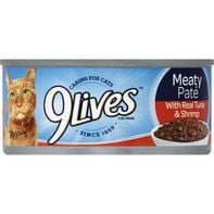 9Lives Cat Food, with Real Tuna & Shrimp, Meaty Pate