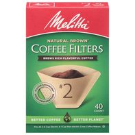 Melitta Coffee Filters, Natural Brown, No. 2