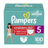 Pampers Cruisers 360 Diapers Size 5 100 Count