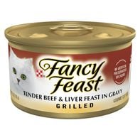 Purina Fancy Feast Grilled Wet Cat Food Beef and Liver Feast in Wet Cat Food Gravy