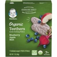 Gerber Strawberry Apple Spinach Teethers 1.7 oz.