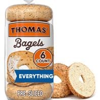 Thomas’ 6 count, Everything Pre-sliced Bagels