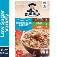 Quaker Instant Oatmeal, Lower Sugar Variety - Pack