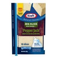 Kraft Big Slice Pepper Jack Medium Cheese Slices, 10 ct Pack