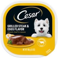 Cesar Classic Loaf in Sauce Soft Wet Dog Food Steak and Eggs