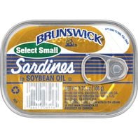 Brunswick Select Small Sardines in Soybean Oil