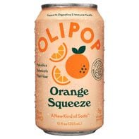 OLIPOP Prebiotic Soda, Orange Squeeze