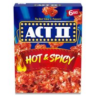 Act II Butter Lovers Hot and Spicy Flavor Microwave Popcorn