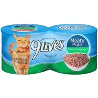 9 Lives Cat Food, Super Supper, Meaty Pate, 4 Pack