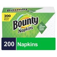 Bounty Paper Napkins, White and Print