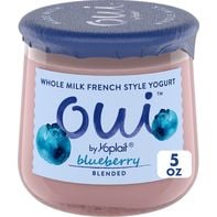 Yoplait Oui French Style Blueberry Whole Milk Yogurt, Glass Yogurt Jar