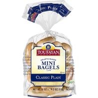 Toufayan Bakeries Classic Plain Mini Bagels