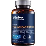 The Vitamin Shoppe Vthrive Premium Wild Alaskan Fish Oil with Vitamin D3 - DHA 275mg / 825mg EPA (60 Softgels)