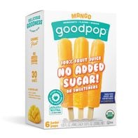 GoodPop Organic Mango Ice Pops, No Added Sugar Fruit Bars