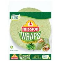 Mission Wraps Garden Spinach Herb Tortillas