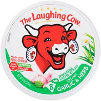 The Laughing Cow Cheese Wedges, Spreadable, Creamy Garlic & Herb