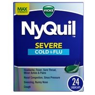 Vicks NyQuil SEVERE Cold, Cough & Flu Medicine, Liquicaps