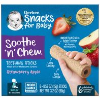 Gerber Teething Sticks Strawberry Apple Box