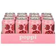 Poppi Prebiotic Soda, Raspberry Rose