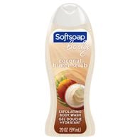 Softsoap Exfoliating Body Wash Scrub, Coconut Butter