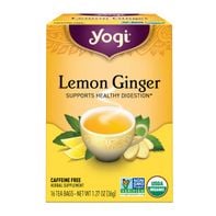 Yogi Tea Herbal Tea, Lemon Ginger, Supports Digestion, Caffeine Free