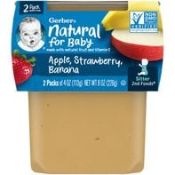 Gerber Baby Food Apple Strawberry Banana Tubs