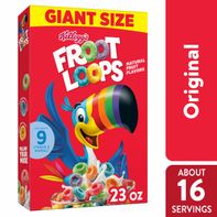 Kellogg Froot Loops Breakfast Cereal, Kids Cereal, Family Breakfast, Original