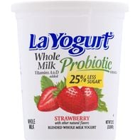 La Yogurt Probiotic Strawberry Blended Whole Milk Yogurt