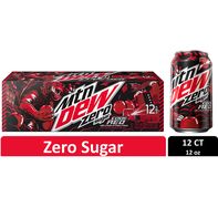 Mountain Dew Soda, Zero Sugar, Code Red