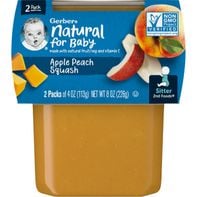 Gerber Baby Food Apple Peach Squash Tubs