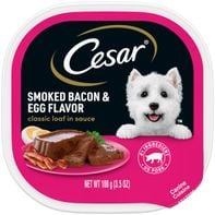 Cesar Classic Loaf in Sauce Soft Wet Dog Food Bacon and Egg