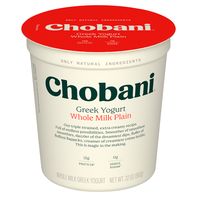 Chobani Yogurt, Greek, Whole Milk, Plain